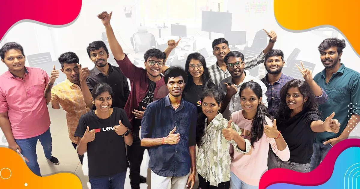 The Arivu IQ product team in Chennai, India, celebrating together